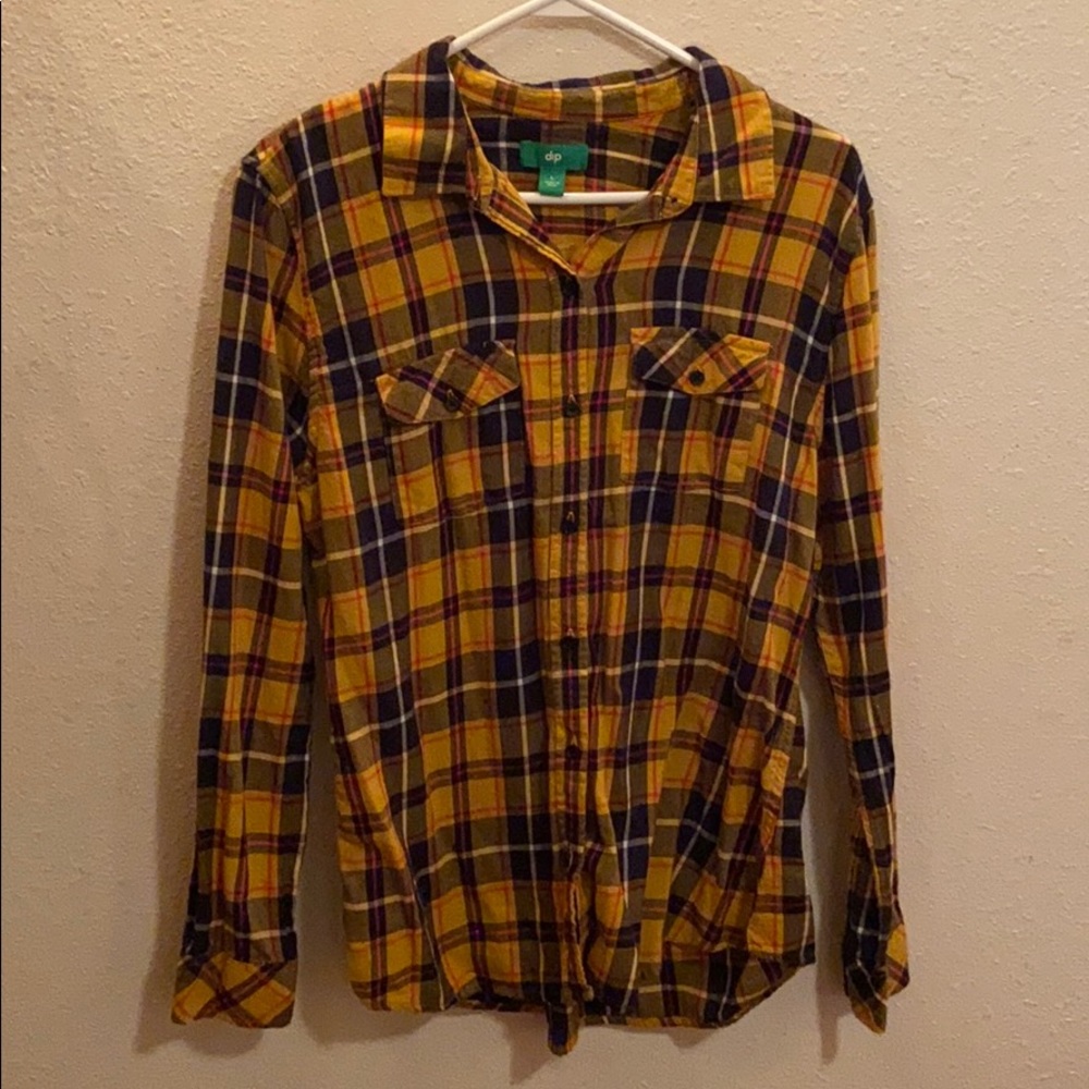 Yellow plaid shirt